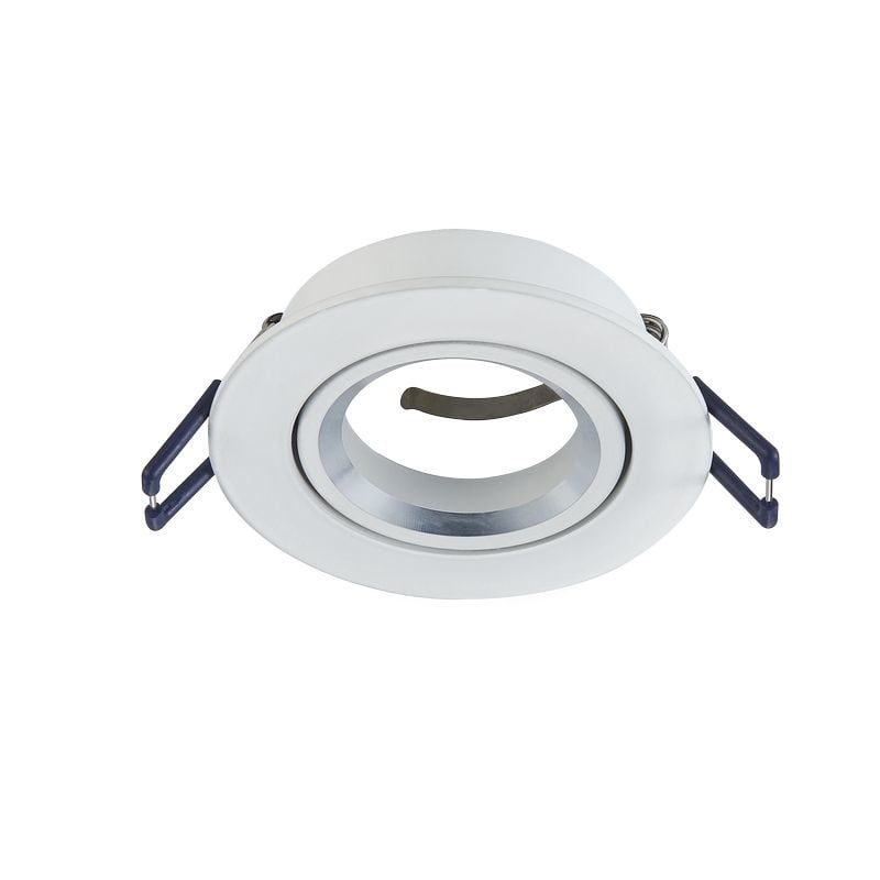 GU10 Armatuur wit Eos - Luxe Design - Zilveren Ring - Kantelbaar - Luxe design - Outledtl.nl